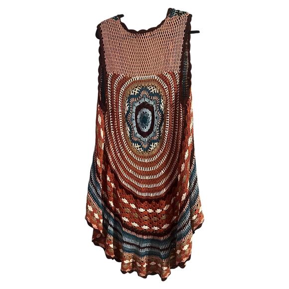 Almost Famous Retro Shawl Wrap Womens 1X Hippie Earth Jewel Tones Flowy Feminine - Picture 5 of 10